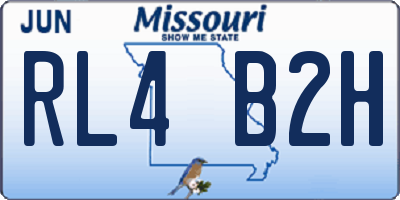 MO license plate RL4B2H