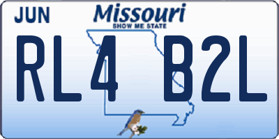 MO license plate RL4B2L
