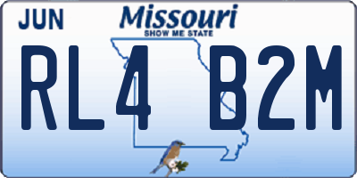 MO license plate RL4B2M