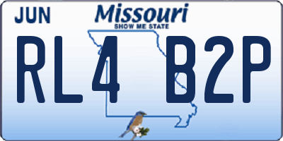 MO license plate RL4B2P