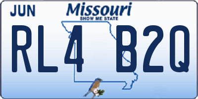 MO license plate RL4B2Q