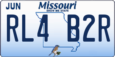 MO license plate RL4B2R