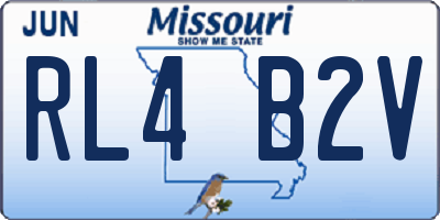 MO license plate RL4B2V
