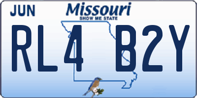 MO license plate RL4B2Y