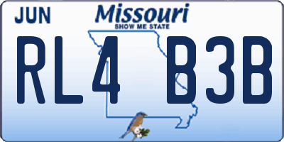 MO license plate RL4B3B