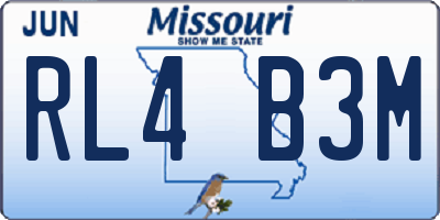 MO license plate RL4B3M