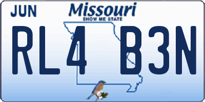 MO license plate RL4B3N