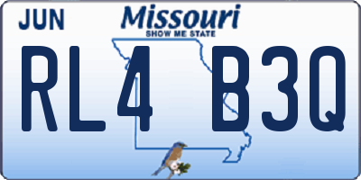 MO license plate RL4B3Q