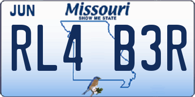 MO license plate RL4B3R