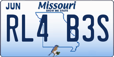 MO license plate RL4B3S