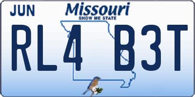 MO license plate RL4B3T