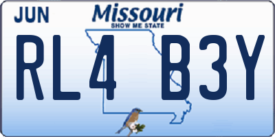 MO license plate RL4B3Y