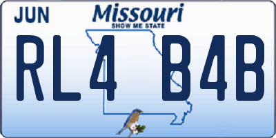 MO license plate RL4B4B