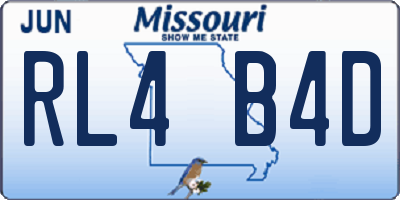 MO license plate RL4B4D
