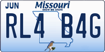MO license plate RL4B4G