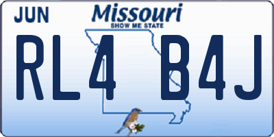 MO license plate RL4B4J