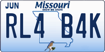 MO license plate RL4B4K