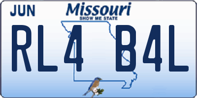 MO license plate RL4B4L