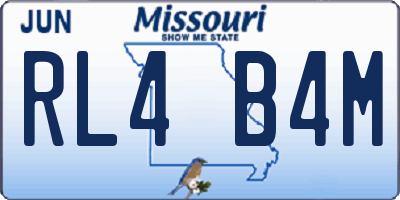 MO license plate RL4B4M