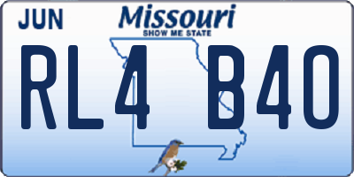 MO license plate RL4B4O