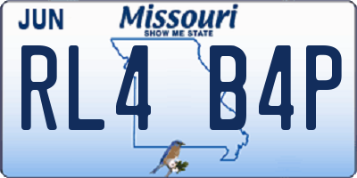 MO license plate RL4B4P