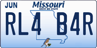 MO license plate RL4B4R