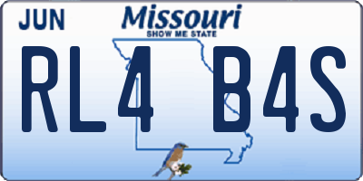 MO license plate RL4B4S