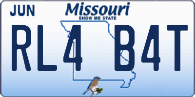 MO license plate RL4B4T