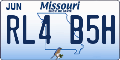 MO license plate RL4B5H
