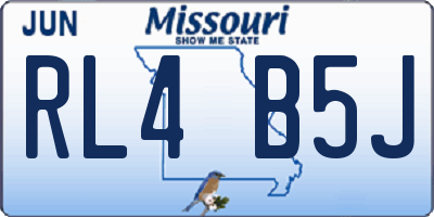 MO license plate RL4B5J