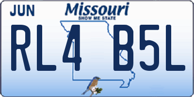MO license plate RL4B5L