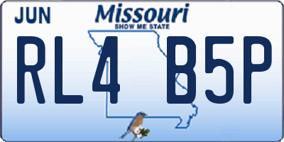 MO license plate RL4B5P
