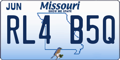MO license plate RL4B5Q