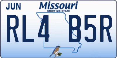 MO license plate RL4B5R