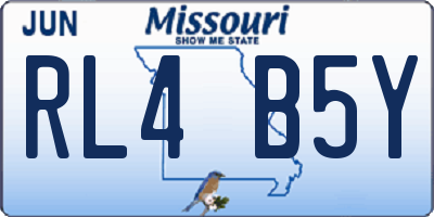 MO license plate RL4B5Y