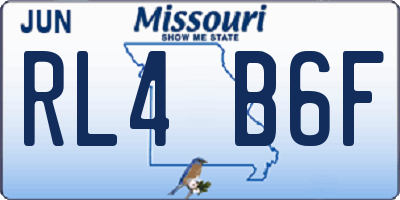 MO license plate RL4B6F