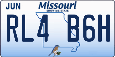 MO license plate RL4B6H