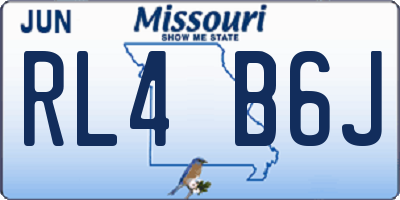 MO license plate RL4B6J