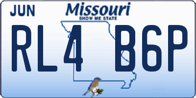 MO license plate RL4B6P