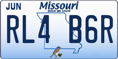 MO license plate RL4B6R