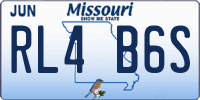MO license plate RL4B6S