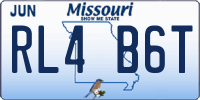 MO license plate RL4B6T