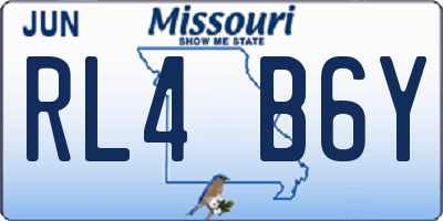 MO license plate RL4B6Y