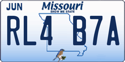 MO license plate RL4B7A
