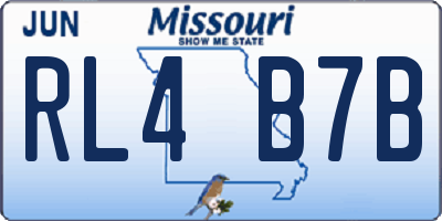 MO license plate RL4B7B