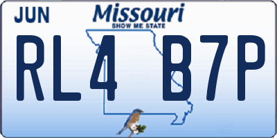 MO license plate RL4B7P