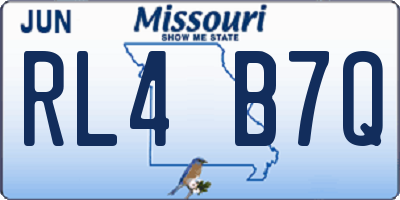 MO license plate RL4B7Q