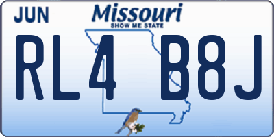 MO license plate RL4B8J