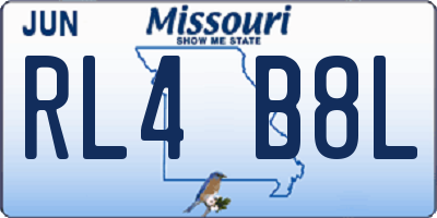 MO license plate RL4B8L