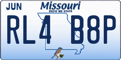 MO license plate RL4B8P